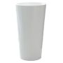 Rund, hög planteringsvas THERESITA i plast, med insats, bevattningsset, vit, 61,5cm, Ø33cm