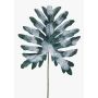 Konstgjorda blad, Philodendron Selloum ELUANA, frostiga, grön-vita, 75cm
