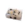 Blomdekoration ZUMA med rosor, blad, pärlor, sisal, krämfärgad, 5cm