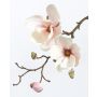 Konstgjord magnoliagren MALBINE, vit-rosa, 50cm, Ø7-10cm