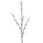 Konstgjord videkvist NIELSON med blommor, krämfärgad, 80cm