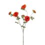 Konstgjord gren med ranunkel DAVELLA, orange, 80cm