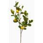 Konstgjord citrongren DUNKAN med frukter, blommor, gul, 95cm