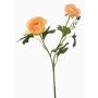 Dekorativ gren med ranunkler, blomgren FLORANCE, persika, 45cm