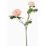 Dekorativ gren med ranunkelblommor FLORANCE, rosa-laxros, 45cm