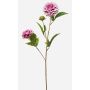 Konstgjord gren med dahlia CEVAST, lila-krämfärgad, 70cm, Ø7-8cm