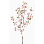Konstgjord gren av prydnadskörsbär VERIANO med blommor, persika, 120cm
