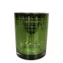Tealjusglas CHRISTIANO med rutmönster, grönt-mat-silverglänsande, 12,5cm, Ø10cm