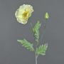 Textilblomma vallmo LISSIE, krämfärgad, 70cm, Ø12cm