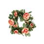 Konstgjord blomkrans med pion SOLANI, tall, rosa-aprikos, Ø15cm
