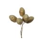 Dekorationsgrönsak potatis THAO med tråd, 6 st, brun, 3,5cm, Ø2,5cm
