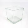 Blomkruka i glas KIM EARTH, klar, 18x17,5x17,5cm