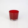 Stort te-ljusglas ALENA, rött, 8,5cm, Ø10cm