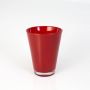 Konisk blomvas ANNA EARTH i glas, röd, 15cm, Ø11cm