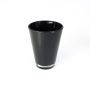 Konisk blomvas ANNA EARTH i glas, svart, 15cm, Ø11cm