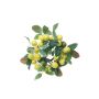 Konstgjord krans SILVANI av citroner, gul, Ø25cm