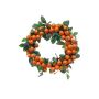 Dekorativ krans KERRIE av mandariner, orange, Ø40cm