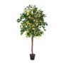 Konstgjord bougainvillea BANU, äkta stammar, blommor, gul, 180cm