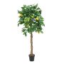 Konstgjord citronträd ZOYA, naturstammar, med frukter, 150cm