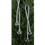 Julhängare med snöre TAYLER med akrylkulor, silver, 40cm, Ø3cm