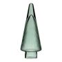 Dekorativ glasjulgran RICON, metallisk, grön, 26cm, Ø9,5cm