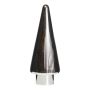 Dekorativ glasjulgran RICON, metallisk, silver, 31,5cm, Ø11,5cm