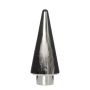 Dekorativ glasjulgran RICON, metallisk, silver, 26cm, Ø9,5cm