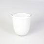 Orkidékruka i glas FYNN, vit, 15cm, Ø13,5cm