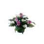 Konstblomsarrangemang med calla, ros VLADICA, dekorativ kruka, lila-vit, 27cm, Ø23cm