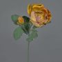 Konstgjord magnoliablomma GARETHO, Eco Collection, orange-gul, 70cm, Ø10cm