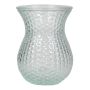 Blomvas i glas LAUMA med mönster, transparent, 19cm, Ø14cm