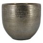 Keramisk blomkruka ILSE med ådring, guld, 17cm, Ø19cm