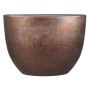 Blomkruka AGAPE, keramik, oval, med ådring, koppar, 50x20x36cm