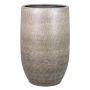 Dekorationsvas AGAPE, keramik, med ådring, vitbrun, 50cm, Ø32cm