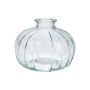 Blomvas ALFHARD, glas med räfflor, klar, 8,5cm, Ø10,5cm