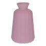Dekorativ glasflaska TATIANA med räfflor, mauve-mat, 11cm, Ø6,5cm