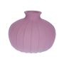 Blomvas ALFHARD, glas med räfflor, mauve-mat, 8,5cm, Ø10,5cm