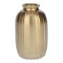 Flaska SILVINA i glas, räfflad, guldmetallic, 12cm, Ø7cm
