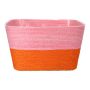 Planteringskorg NERIONKO DUO, rosa-orange, 17,5x17,5x10cm
