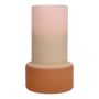 Dekorationsvas NULAILA, glas, rosa-beige-brun-mat, 18cm, Ø10,5cm