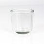 Värmeljushållare NICK av glas, klart, 8cm, Ø8cm