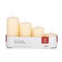 Adventskrans med blockljus JENARO, 4 stycken, i olika storlekar, bisquit, 6cm, 8cm, 10cm, 12cm, Ø5cm - Tillverkad i Tyskland
