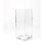 Fyrkantig blomvas JACK EARTH i glas, klar, 14x14x35cm