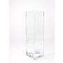 Fyrkantig blomvas JACK EARTH i glas, klar, 14x14x49cm