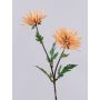 Konstgjord krysantemum ESTELLE, gul-orange, 70cm, Ø8-10cm
