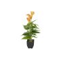 Plastkalla JAMILA i dekorativ kruka, orange-gul, 40cm, 4x6cm