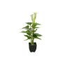 Plastcalla JAMILA i dekorativ kruka, vit, 40cm, 4x6cm
