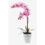Konstgjord orkidé Phalaenopsis CANDIDA i keramikkruka, rosa, 65cm