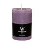Stumpvaxljus AURORA, mauve, 14cm, Ø10cm, 100 timmar - Tillverkad i Tyskland