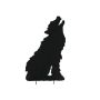 Halloween-dekoration silhuett SPOOKY WOLF, svart, 63cm
